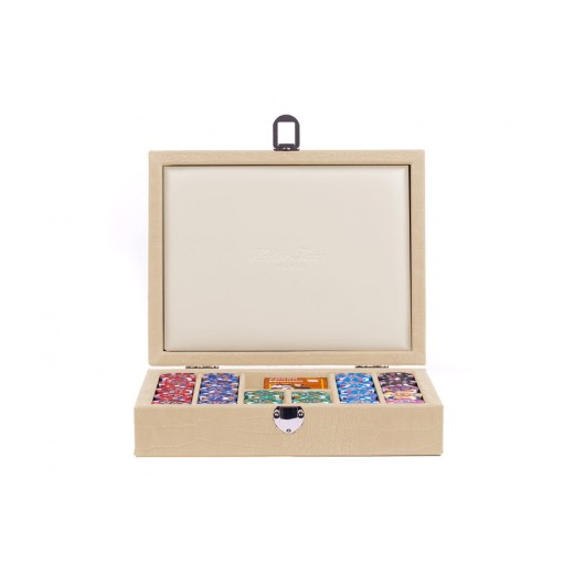 Coffret Poker - 240 jetons - Cuir - Effet Alligator