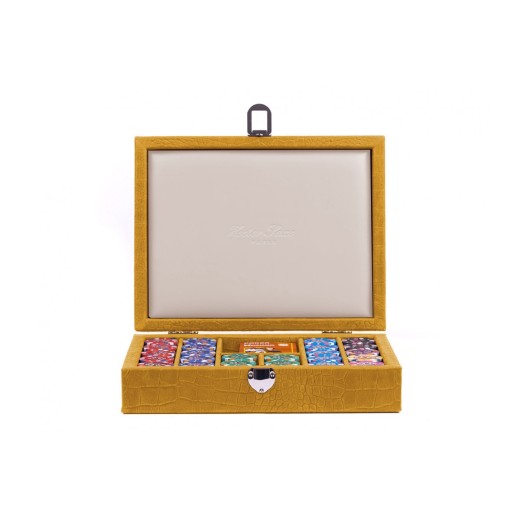 Coffret Poker - 240 jetons - Cuir - Effet Alligator
