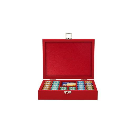 Coffret Poker - 240 jetons - Cuir - Effet Buffle