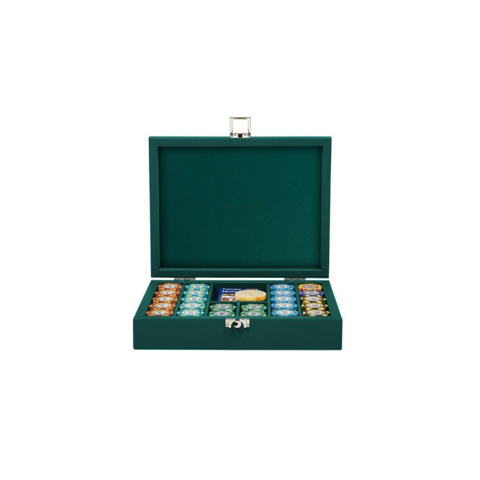 Coffret Poker - 240 jetons - Cuir - Effet Buffle