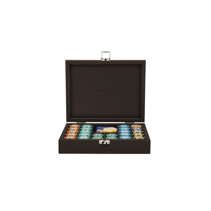 Coffret Poker - 240 jetons - Cuir - Effet Buffle