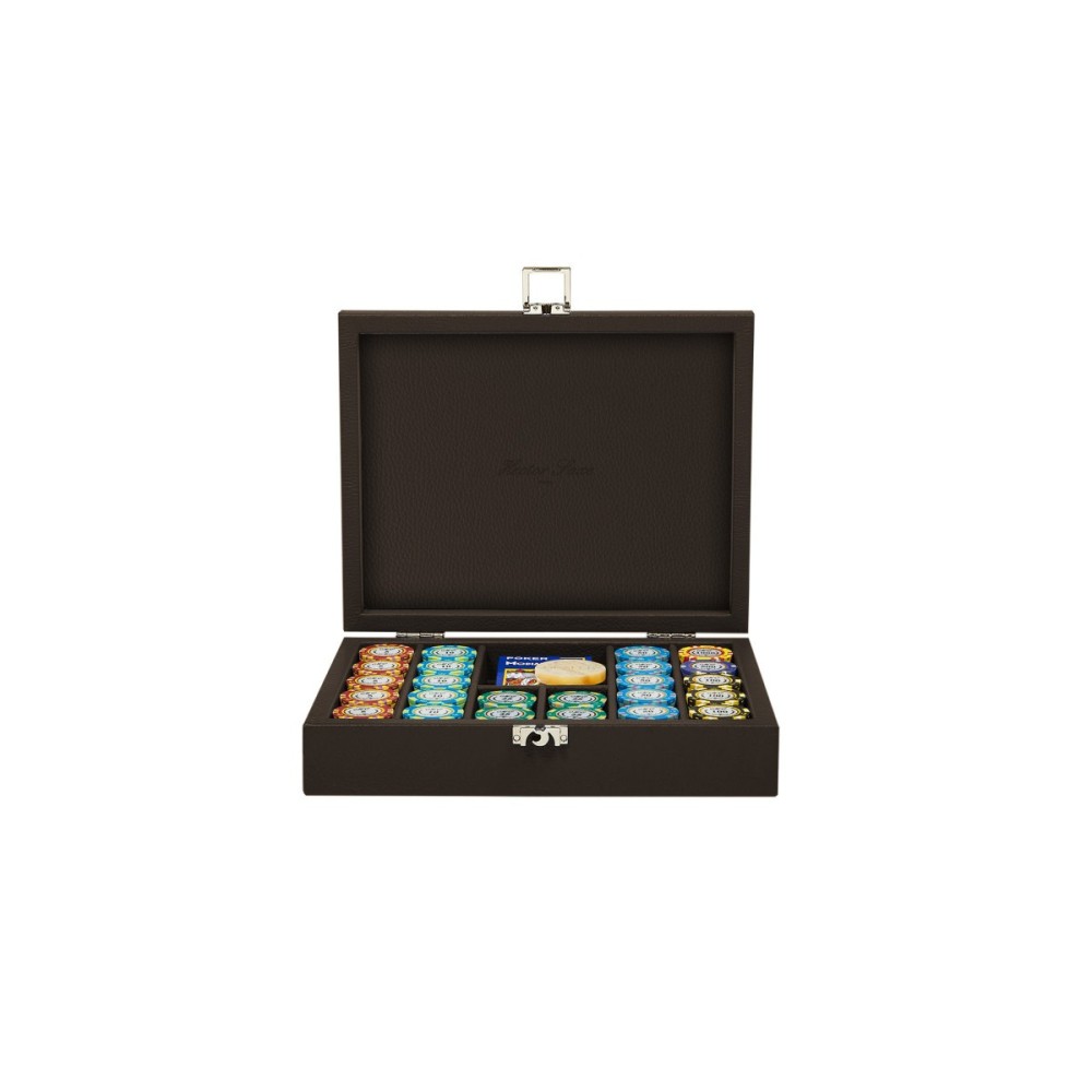 Coffret Poker - 240 jetons - Cuir - Effet Buffle