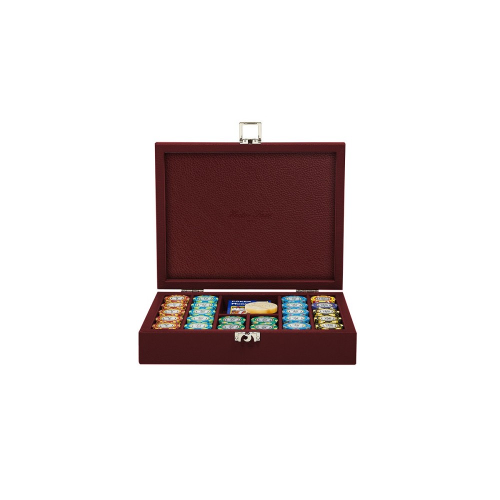 Coffret Poker - 240 jetons - Cuir - Effet Buffle