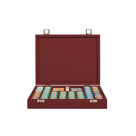 Coffret Poker - 440 jetons - Cuir - Effet Buffle