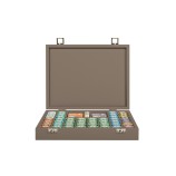 Coffret Poker - 440 jetons - Cuir - Effet Buffle