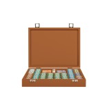 Coffret Poker - 440 jetons - Cuir - Effet Buffle