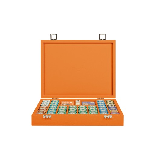 Coffret Poker - 440 jetons - Cuir - Effet Buffle