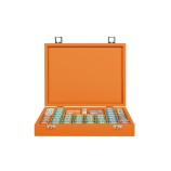 Coffret Poker - 440 jetons - Cuir - Effet Buffle