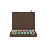 Coffret Poker - 440 jetons - Cuir - Effet Buffle
