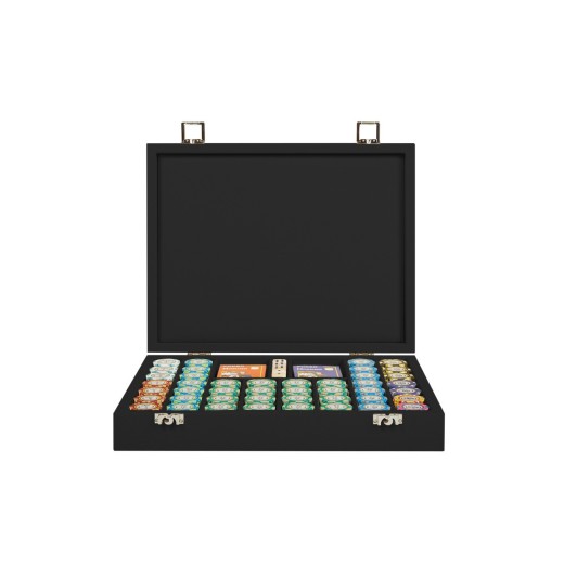 Coffret Poker - 440 jetons - Cuir - Effet Buffle