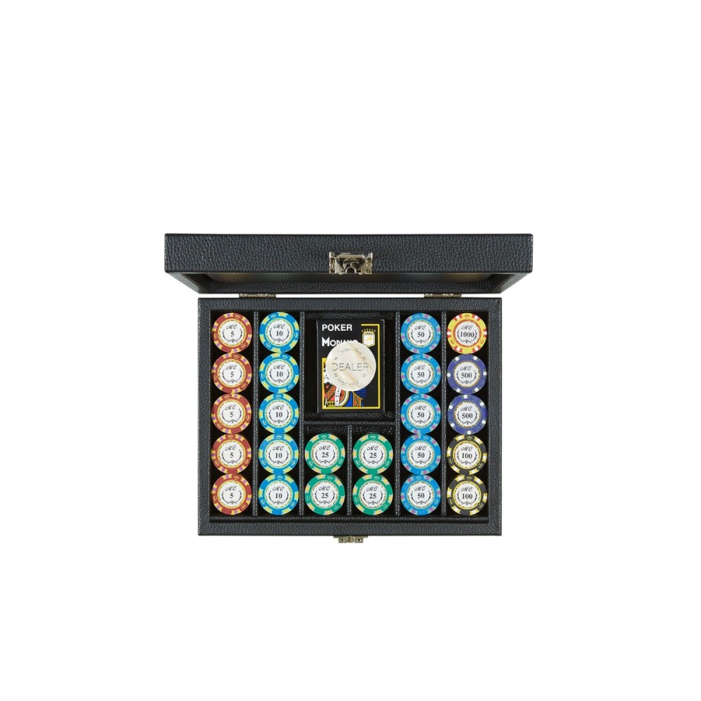 Coffret Poker - 240 jetons - Cuir - Effet Buffle