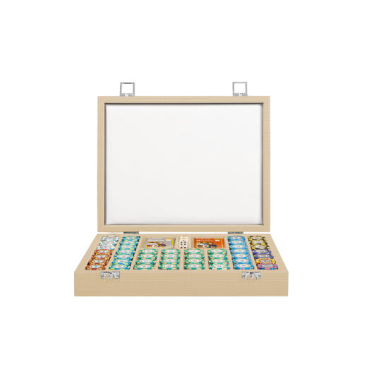 Coffret Poker - 440 jetons - Cuir - Effet Chaîne