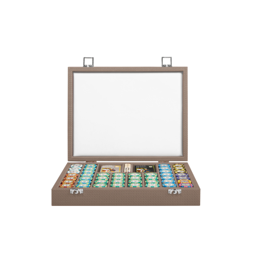 Coffret Poker - 440 jetons - Cuir - Effet Chaîne