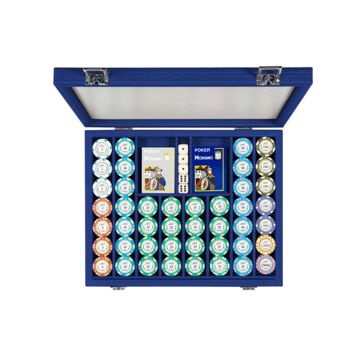 Coffret Poker - 440 jetons - Cuir - Effet Chaîne