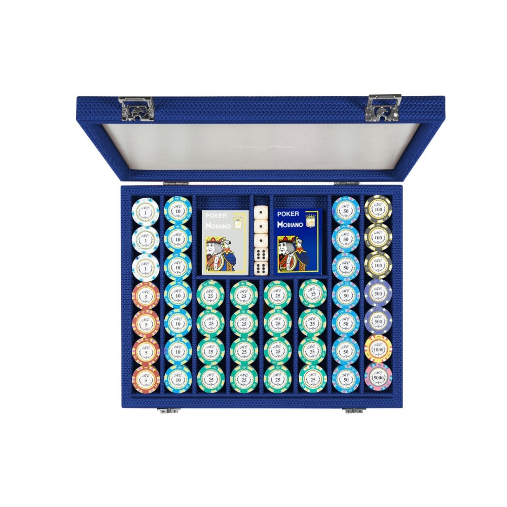 Coffret Poker - 440 jetons - Cuir - Effet Chaîne
