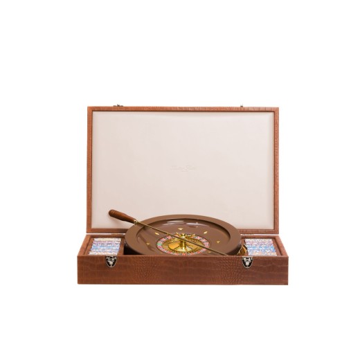 Coffret Roulette - Cuir - Effet Alligator