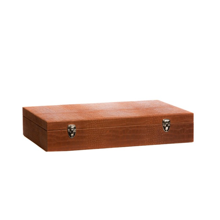 Coffret Roulette - Cuir - Effet Alligator