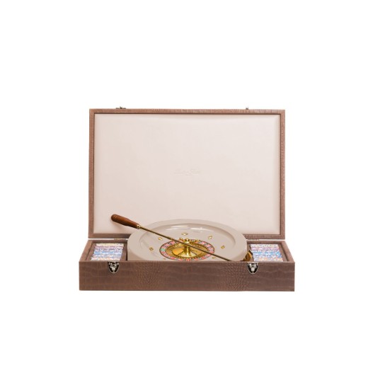 Coffret Roulette - Cuir - Effet Alligator