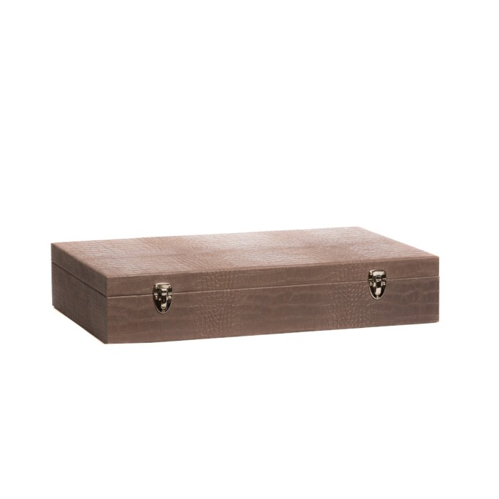Coffret Roulette - Cuir - Effet Alligator