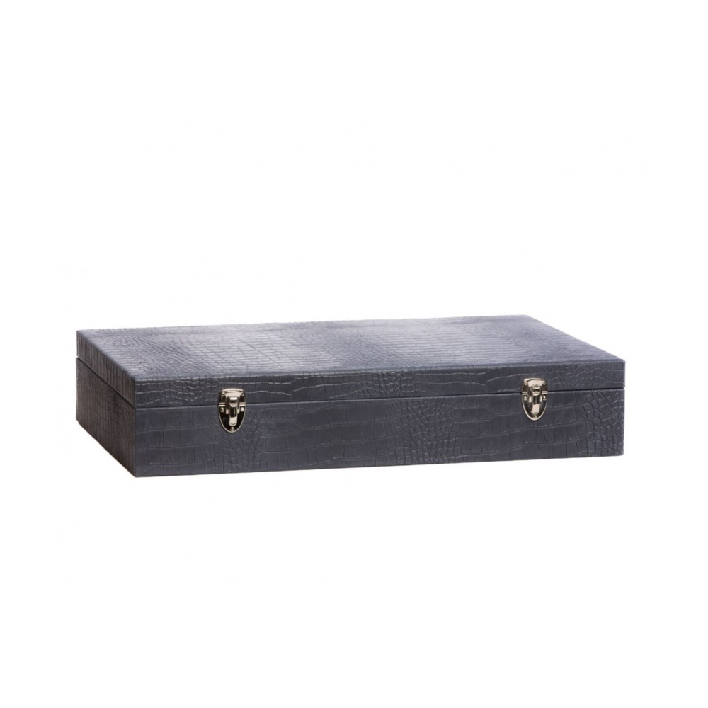 Coffret Roulette - Cuir - Effet Alligator