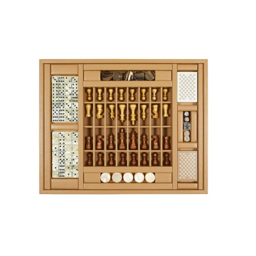 Coffret Multi-jeux - Cuir - Effet Buffle