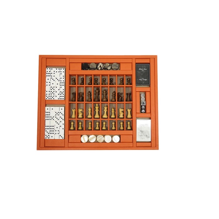 Coffret Multi-jeux - Cuir - Effet Buffle