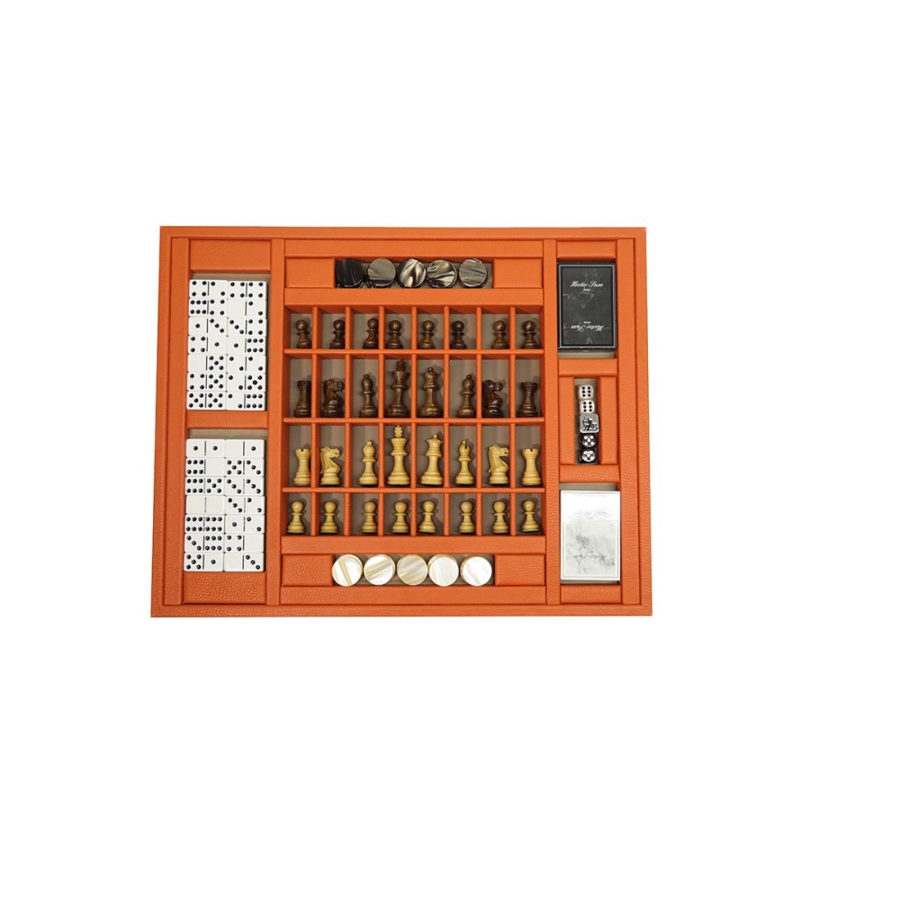 Coffret Multi-jeux - Cuir - Effet Buffle