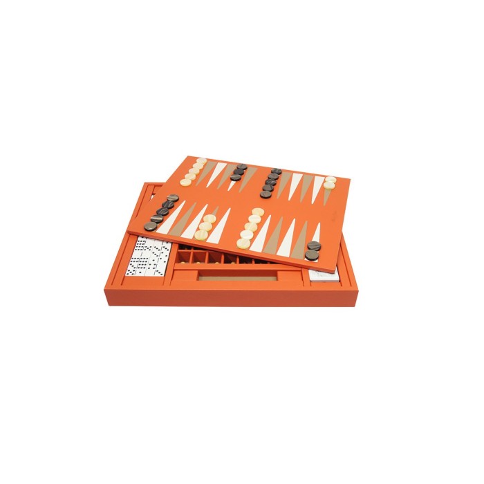 Coffret Multi-jeux - Cuir - Effet Buffle
