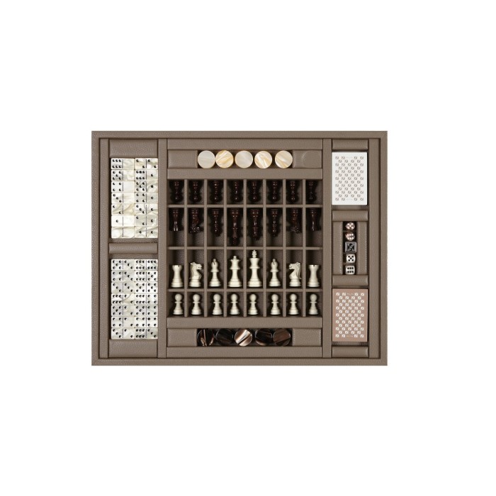 Coffret Multi-jeux - Cuir - Effet Buffle