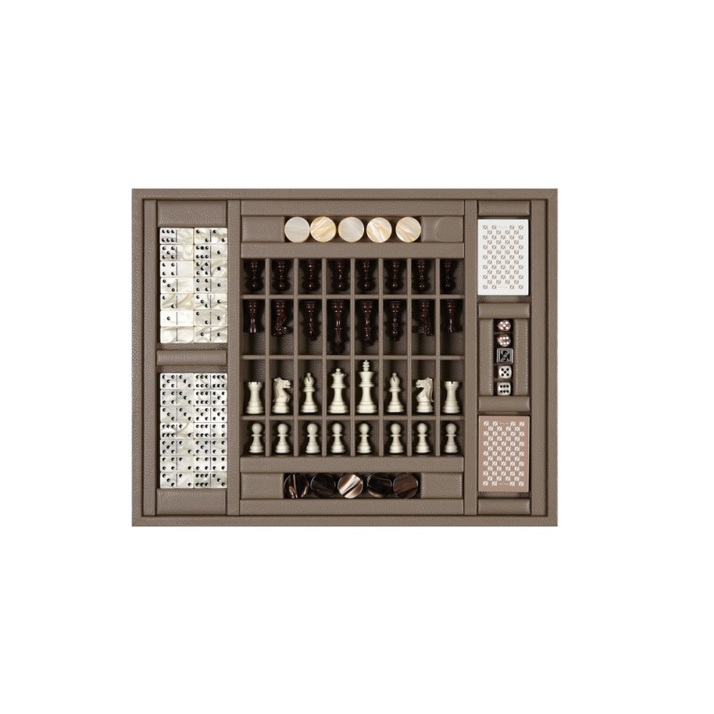 Coffret Multi-jeux - Cuir - Effet Buffle