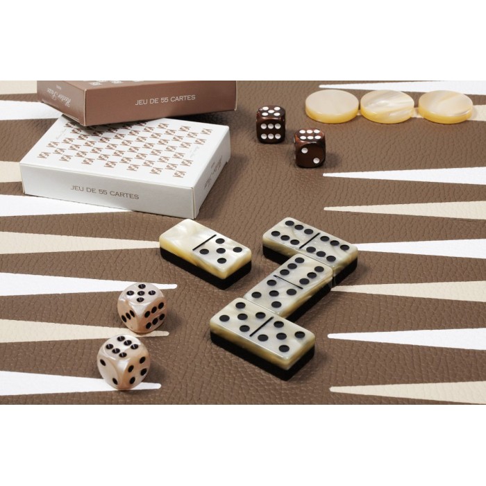 Coffret Multi-jeux - Cuir - Effet Buffle