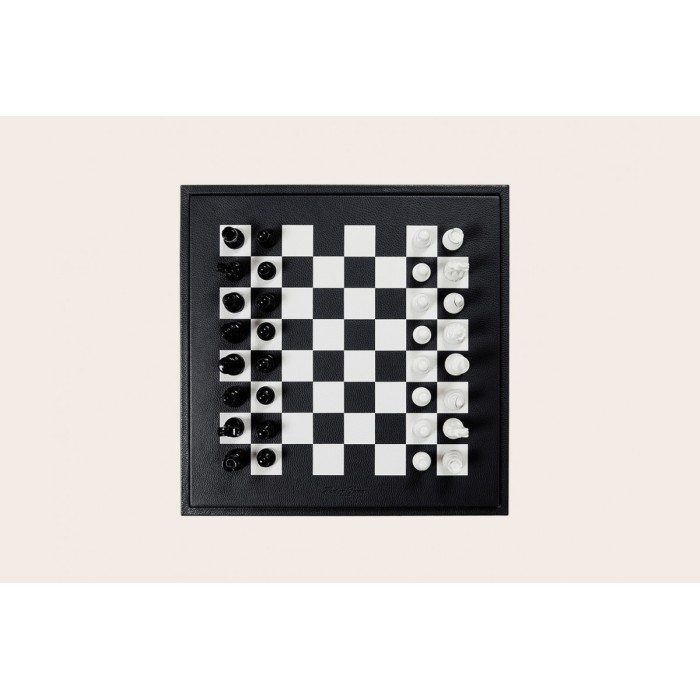 Coffret d'échecs - Cuir - Effet de Buffle - 45cm