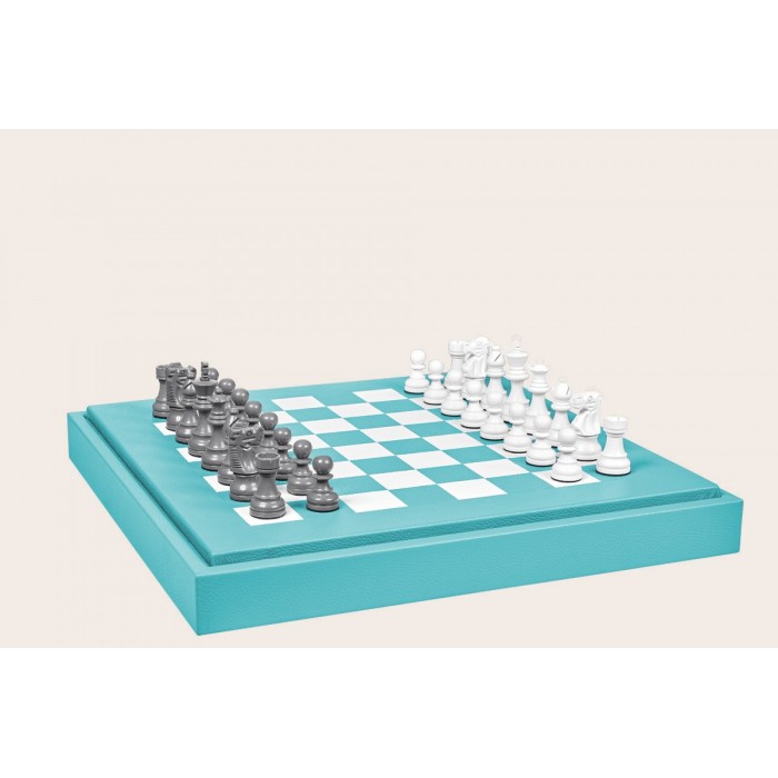 Coffret d'échecs - Cuir - Effet de Buffle - 45cm