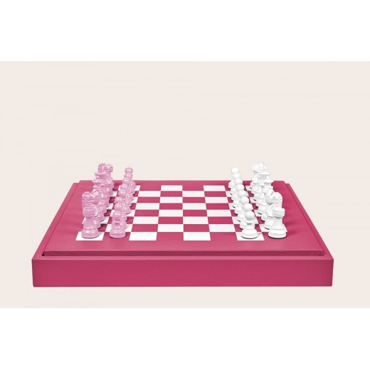 Coffret d'échecs - Cuir - Effet de Buffle - 45cm
