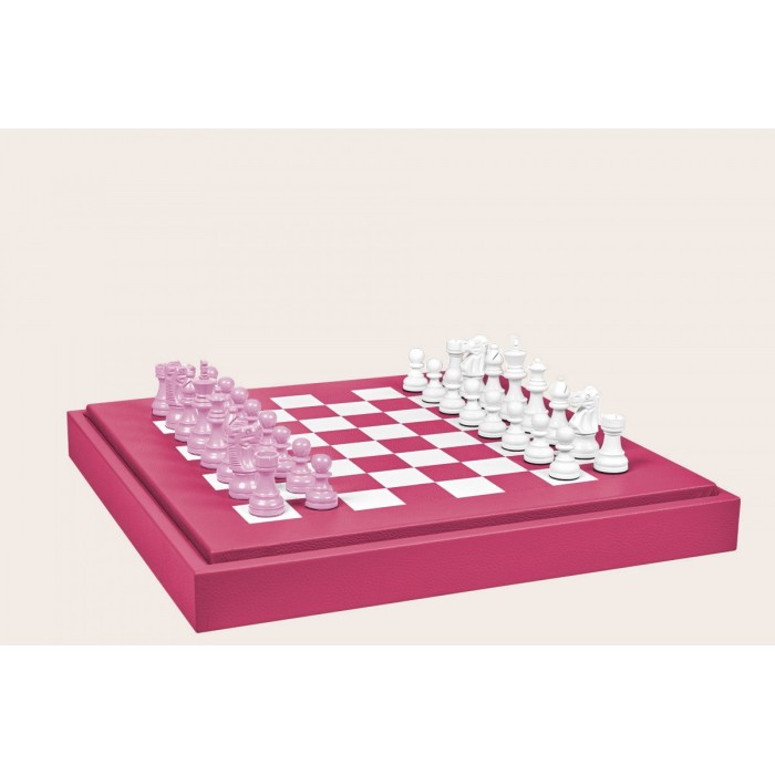 Coffret d'échecs - Cuir - Effet de Buffle - 45cm