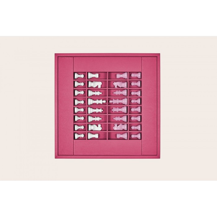 Coffret d'échecs - Cuir - Effet de Buffle - 45cm