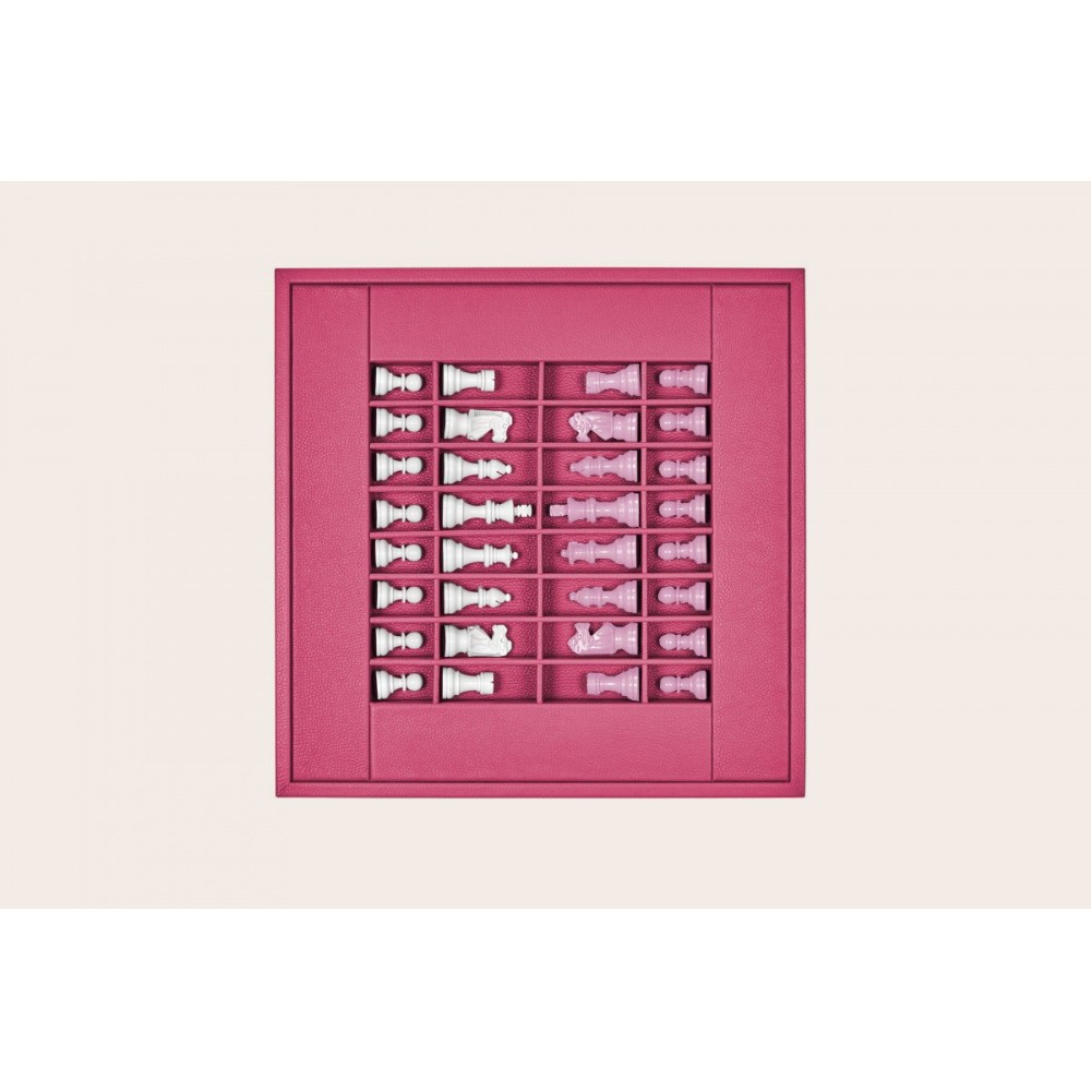 Coffret d'échecs - Cuir - Effet de Buffle - 45cm