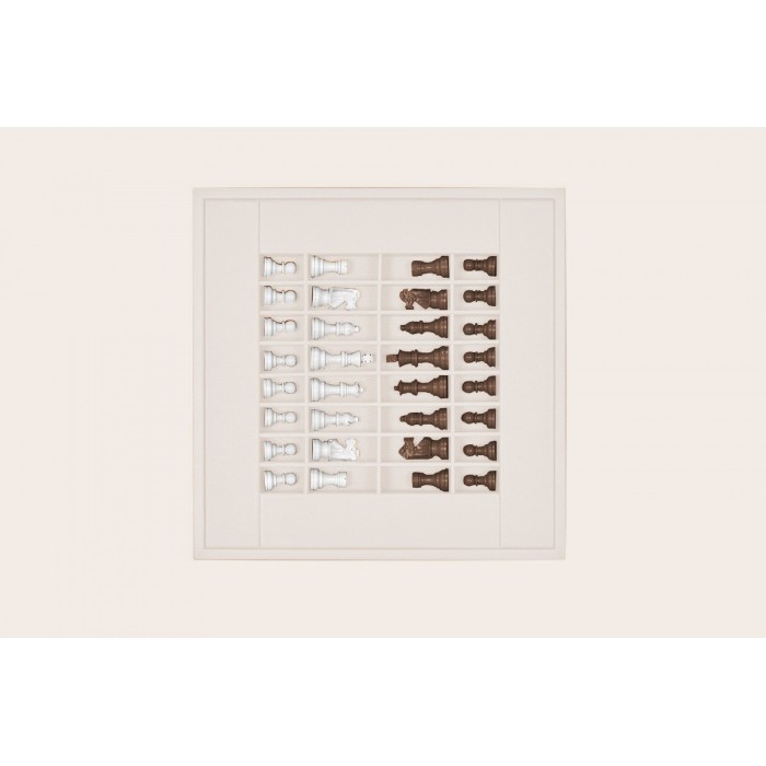 Coffret d'échecs - Cuir - Effet de Buffle - 45cm