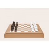 Coffret d'échecs - Cuir - Effet de Buffle - 45cm