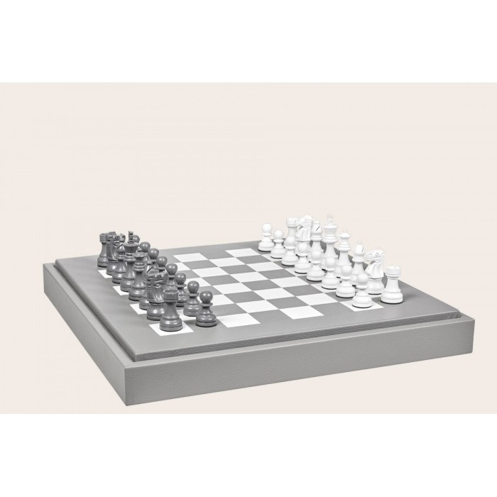 Coffret d'échecs - Cuir - Effet de Buffle - 45cm