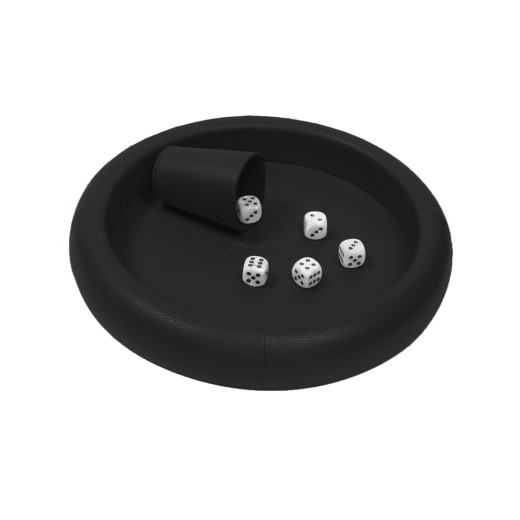 Piste de Dés en Cuir Ronde - Effet Buffle