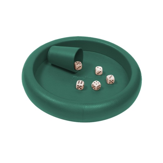 Piste de Dés en Cuir Ronde - Effet Buffle