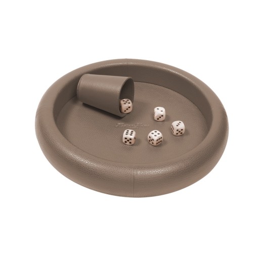 Piste de Dés en Cuir Ronde - Effet Buffle