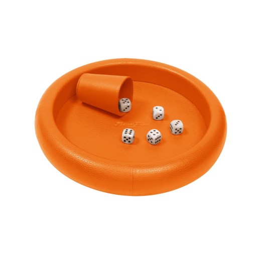 Piste de Dés en Cuir Ronde - Effet Buffle