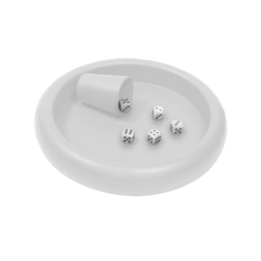 Piste de Dés en Cuir Ronde - Effet Buffle