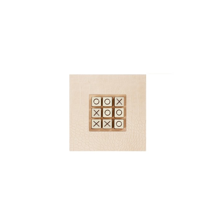 Tic Tac Toe en Cuir - Effet Alligator