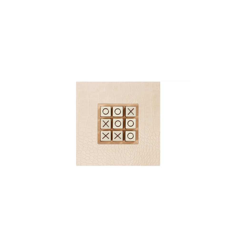 Tic Tac Toe en Cuir - Effet Alligator