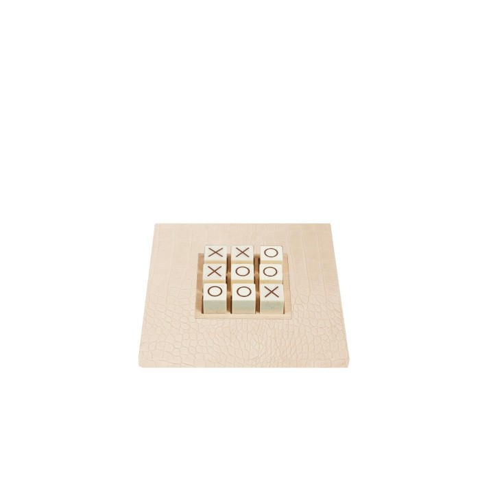 Tic Tac Toe en Cuir - Effet Alligator