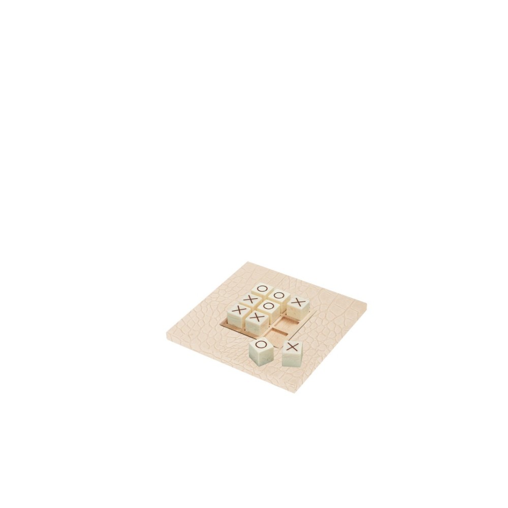 Tic Tac Toe en Cuir - Effet Alligator
