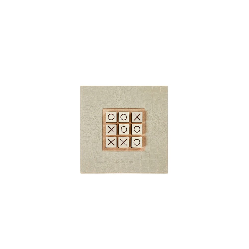 Tic Tac Toe en Cuir - Effet Alligator